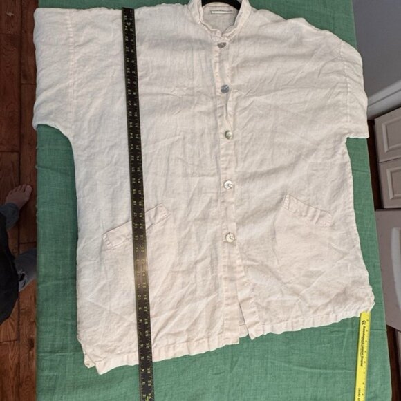 Bryn Walker Daunta Jacket Womens Large 100% Linen Boxy Lagenlook Oversized - Picture 10 of 10